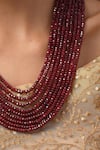 Shop_Paisley Pop_Red Bead Layered Necklace _Online_at_Aza_Fashions