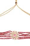Paisley Pop_Gold Plated Kundan Choker _Online_at_Aza_Fashions