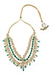 Buy_Paisley Pop_Gold Plated Kundan Layered Necklace _at_Aza_Fashions