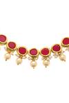 Shop_Paisley Pop_Gold Plated Stone Choker _Online_at_Aza_Fashions