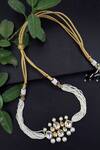 Buy_Paisley Pop_White Silver Alloy Multistrand Kundan Choker _at_Aza_Fashions