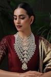 Buy_Paisley Pop_Gold Plated Kundan Maanika Bead Layered Necklace_at_Aza_Fashions