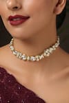 Shop_Paisley Pop_Gold Plated Stone Choker _Online_at_Aza_Fashions