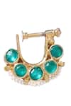 Buy_Paisley Pop_Gold Plated Kundan Nose Ring_at_Aza_Fashions