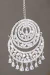 Shop_Paisley Pop_Silver Plated Crystal Maangtikka _Online_at_Aza_Fashions