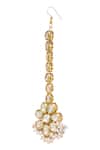Shop_Paisley Pop_Gold Plated Floral Kundan Maangtikka _Online_at_Aza_Fashions