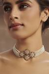 Buy_Paisley Pop_Gold Plated Polki Victorian Choker Necklace_at_Aza_Fashions