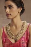 Buy_Paisley Pop_Gold Plated Kundan Long Necklace_at_Aza_Fashions