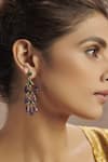 Buy_Paisley Pop_Purple Natural Stones Kundan Danglers And Drops _at_Aza_Fashions