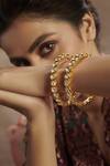Buy_Paisley Pop_Gold Plated Kundans Bangles - Set Of 2_at_Aza_Fashions