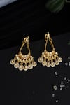 Buy_Paisley Pop_Gold Plated Kundan Chandbali Earrings_Online_at_Aza_Fashions