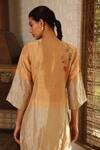 Shop_Prama by Pratima Pandey_Gold Handwoven Silk Chanderi Embroidery Round Zari Kurta Set For Women_Online_at_Aza_Fashions