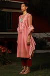Buy Prama By Pratima Pandey Pink Cotton, Silk Maheshwari Round Kurta Set Online at Aza Fashions Buy_Prama By Pratima Pandey_Pink Cotton, Silk Maheshwari Round Kurta Set _Online_at_Aza_Fashions
