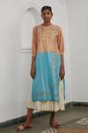 Prama by Pratima Pandey_Multi Color Silk Maheshwari Embroidered Tunic_Online_at_Aza_Fashions