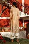 Shop Prama By Pratima Pandey Beige Silk Chanderi Round Flared Kurta Set at Aza Fashions Shop_Prama By Pratima Pandey_Beige Silk Chanderi Round Flared Kurta Set _at_Aza_Fashions