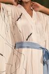 Shilpi Gupta_White Organic Rayon Embroidery V Neck Dress _Online_at_Aza_Fashions