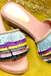 Shop_Foot Fuel_Multi Color Embellished Tassel Wedges _Online_at_Aza_Fashions
