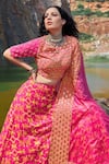 Pooja Rajgarhia Gupta Pink Georgette And Organza Notched Embellished Lehenga Set at Aza Fashions Pooja Rajgarhia Gupta_Pink Georgette And Organza Notched Embellished Lehenga Set _at_Aza_Fashions