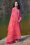 Shop Pooja Rajgarhia Gupta Pink Georgette, Crepe And Organza Round Printed Kurta & Palazzo Set at Aza Fashions Shop_Pooja Rajgarhia Gupta_Pink Georgette, Crepe And Organza Round Printed Kurta & Palazzo Set _at_Aza_Fashions