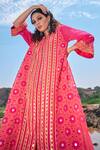 Buy Pooja Rajgarhia Gupta Pink Georgette And Crepe Round Printed Kurta & Palazzo Set at Aza Fashions Buy_Pooja Rajgarhia Gupta_Pink Georgette And Crepe Round Printed Kurta & Palazzo Set _at_Aza_Fashions