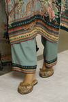 Shop_Kalista_Blue Crepe, Georgette Tie-up Faiza Kurta Set _Online_at_Aza_Fashions