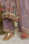 Buy_Kalista_Purple Georgette Embroidery Round Rabia Kurta Set _Online_at_Aza_Fashions