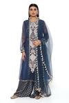 Buy Payal Singhal Blue Georgette Floral, Sequin Round Noora Embroidered Anarkali Palazzo Set Online at Aza Fashions Buy_Payal Singhal_Blue Georgette Floral, Sequin Round Noora Embroidered Anarkali Palazzo Set _Online_at_Aza_Fashions