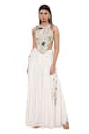 Buy_Payal Singhal_Off White Silk, Georgette Geometric Round Ira Embroidered Blouse And Sharara Set 