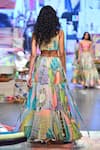 Payal Singhal_Green Georgette Printed Tropical V Neck Emma Gown _Online_at_Aza_Fashions