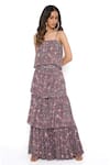 Buy_Payal Singhal_Purple Georgette Forest Straight Top And Layered Sharara Set _Online_at_Aza_Fashions