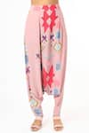 Buy_Payal Singhal_White Crepe Printed Ikat Star Round Top And Low Crotch Pant Set _Online_at_Aza_Fashions