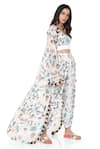 Buy_PS Pret by Payal Singhal_White Art Crepe Morocco Print Pant Set With Jacket_Online_at_Aza_Fashions