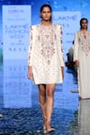 Buy_Payal Singhal_White Silk Embroidery Mukaish And Thread Round Adalia Dress _Online_at_Aza_Fashions