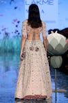 Shop_Payal Singhal_Pink Georgette Embroidery Thread Round Sasha Lehenga Set _at_Aza_Fashions