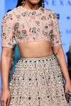 Shop_Payal Singhal_Pink Georgette Embroidery Thread Round Sasha Lehenga Set _Online_at_Aza_Fashions