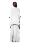 Shop_Payal Singhal_White Georgette Embroidery Thread V Neck Amaya Kaftan With Sharara _at_Aza_Fashions