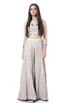 Payal Singhal_White Georgette Thread Round Eisa Crop Top And Sharara Set _Online_at_Aza_Fashions
