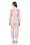 Shop Payal Singhal Pink Georgette Embroidery Thread Round Mirah Jacket Pant Set at Aza Fashions Shop_Payal Singhal_Pink Georgette Embroidery Thread Round Mirah Jacket Pant Set _at_Aza_Fashions