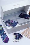 Buy_PS Men by Payal Singhal_Purple Printed Mask Tie And Pocket Square Gift Hamper Set Of 4_at_Aza_Fashions