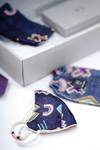 Shop_PS Men by Payal Singhal_Purple Printed Mask Tie And Pocket Square Gift Hamper Set Of 4_at_Aza_Fashions