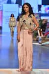 Buy_Payal Singhal_Pink Georgette Embroidery Sequin Open Jacket And Palazzo Set _at_Aza_Fashions