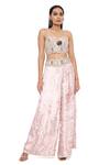 Buy_Payal Singhal_Pink Georgette Embroidery Sequin Open Jacket And Palazzo Set 