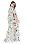 Shop_PS Pret By Payal Singhal_White Silkmul Morocco Motifs Round Mul Printed Kaftan _at_Aza_Fashions