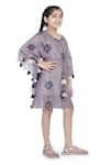 PS Kids by Payal Singhal_Purple Printed Kaftan Dress For Girls_Online_at_Aza_Fashions