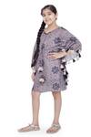 Buy_PS Kids by Payal Singhal_Purple Printed Kaftan Dress For Girls_Online_at_Aza_Fashions