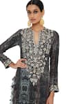 Shop_Payal Singhal_Multi Color Crepe Printed Notched Amaira Backless Kurta And Sharara Set _Online_at_Aza_Fashions