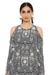 Shop_Payal Singhal_Black Crepe Printed Round Kaina Kurta And Layered Sharara Set _Online_at_Aza_Fashions
