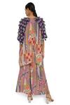 Shop_Payal Singhal_Multi Color Crepe Printed African Round Kaftan And Palazzo Set _at_Aza_Fashions