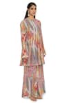 Payal Singhal_Multi Color Crepe Printed African Round Kalidar Tunic And Palazzo Set _Online_at_Aza_Fashions