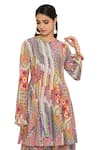 Shop_Payal Singhal_Multi Color Crepe Printed African Round Kalidar Tunic And Palazzo Set _Online_at_Aza_Fashions